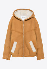 HALFBOY Shearling Hooded Jacket Brown HFW241WLBB177018_021