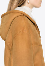 HALFBOY Shearling Hooded Jacket Brown HFW241WLBB177018_021