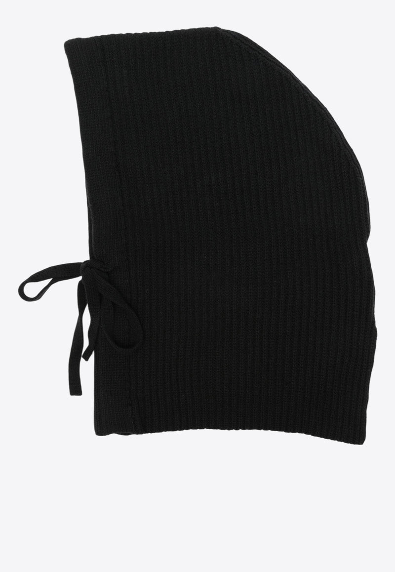 HALFBOY Rib Knit Merino Wool Balaclava Black HFW241WABL061107_999