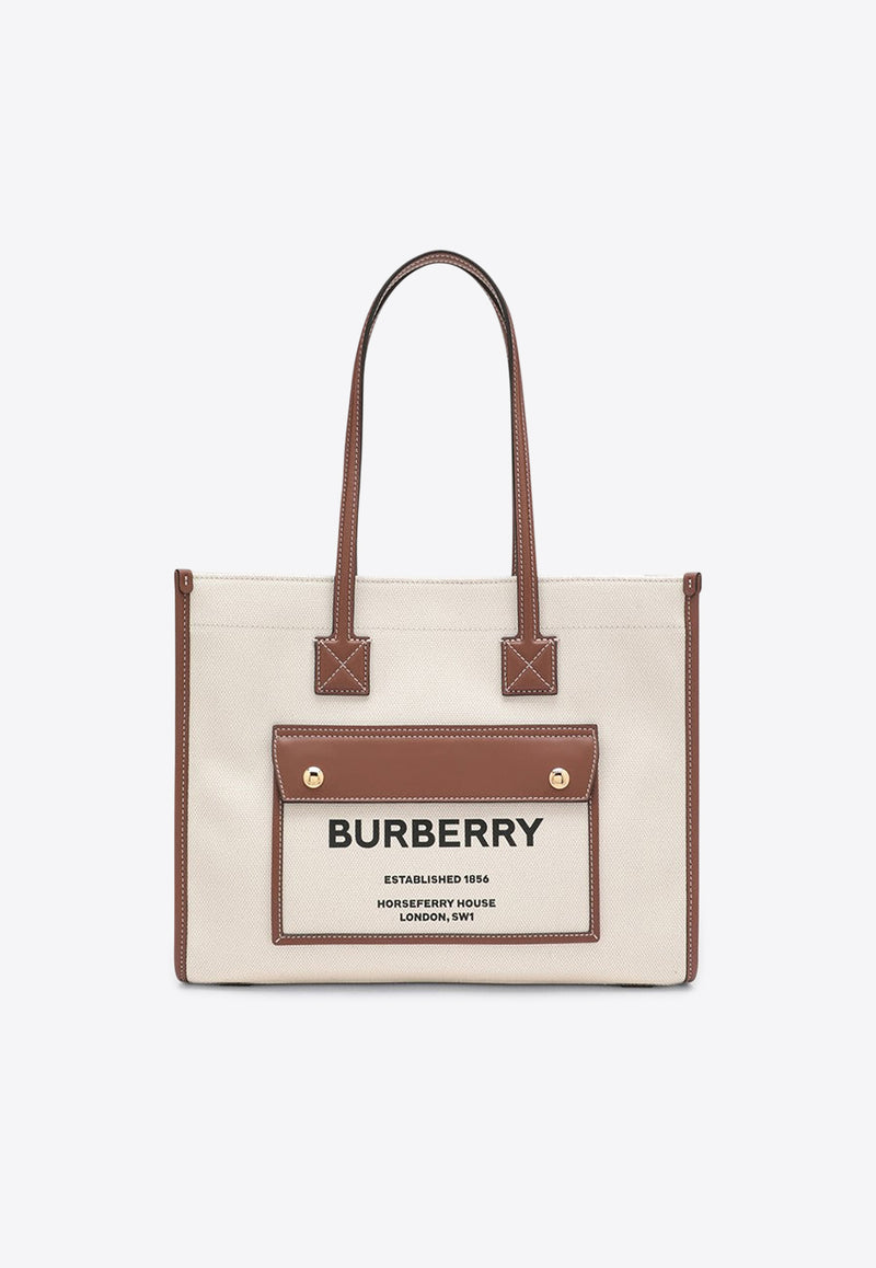 Burberry Small Freya Tote Bag Beige 8044138112818/Q_BURBE-A1395