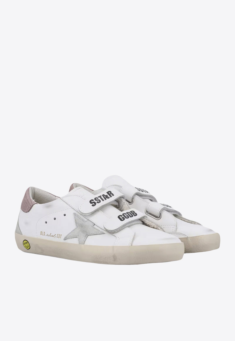 Golden Goose DB Kids Girls Old School Leather Sneakers White GJF00177F006078_11868