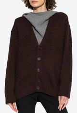 Dsquared2 Knitted Wool Cardigan Brown S72HA1225D13030_139