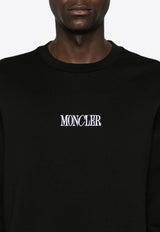 Moncler Embroidered Logo Crewneck Sweatshirt Black J20918G00040809KR_999