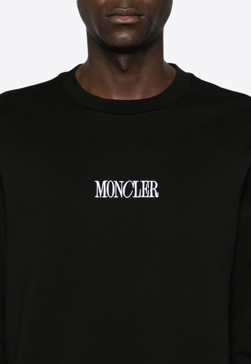 Moncler Embroidered Logo Crewneck Sweatshirt Black J20918G00040809KR_999