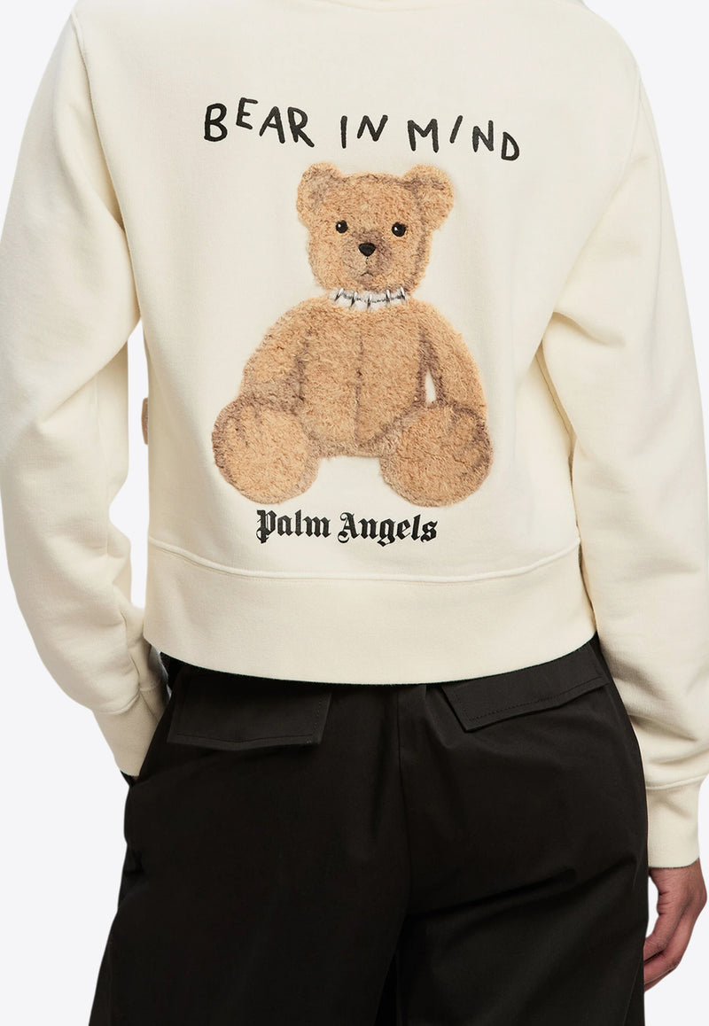 Palm Angels Bear in Mind Hooded Sweatshirt Off-white PWBB075F24FLE001_0360