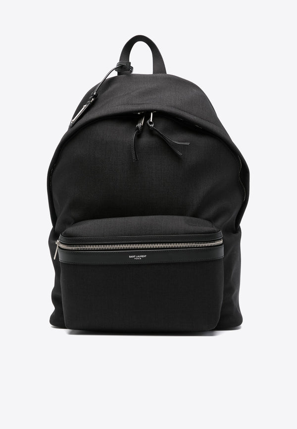 Saint Laurent City Logo Backpack Black 534967GIV3F_1000