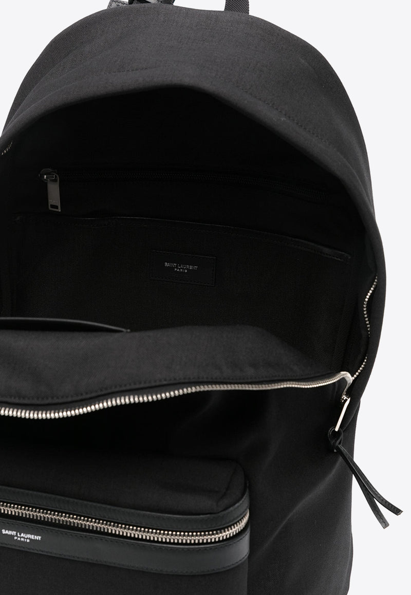 Saint Laurent City Logo Backpack Black 534967GIV3F_1000