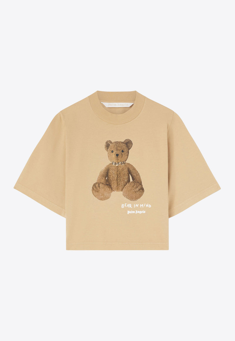 Palm Angels Bear in Mind Boxy T-shirt Camel PWAA020F24JER008_6260