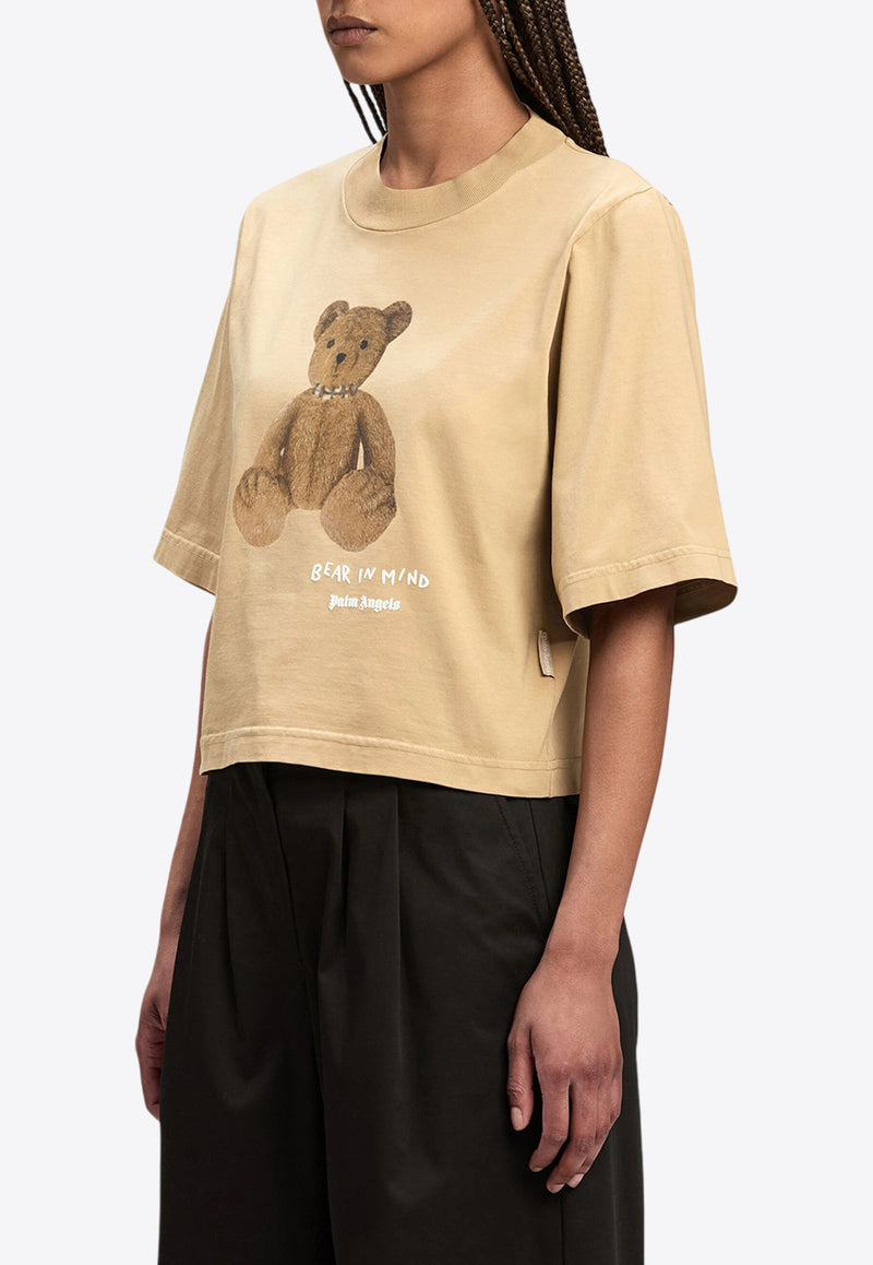 Palm Angels Bear in Mind Boxy T-shirt Camel PWAA020F24JER008_6260