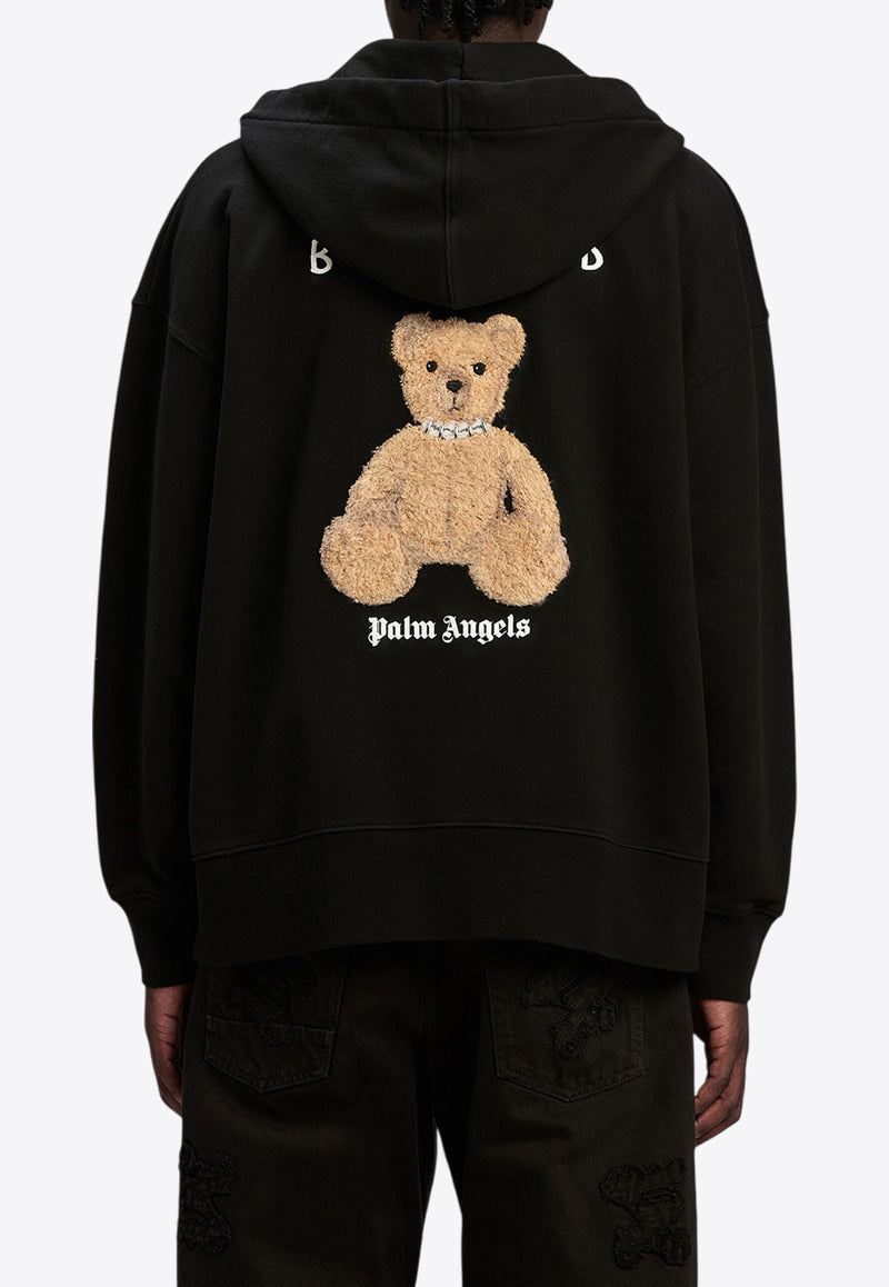 Palm Angels Bear in Mind Zip-Up Hoodie Black PMBE021F24FLE001_1060