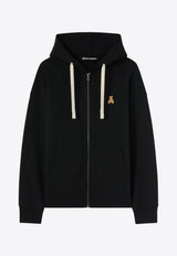 Palm Angels Bear in Mind Zip-Up Hoodie Black PMBE021F24FLE001_1060