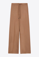 S Max Mara Floria Flannel Straight-Leg Pants Camel 2429136023600FLORIA_008