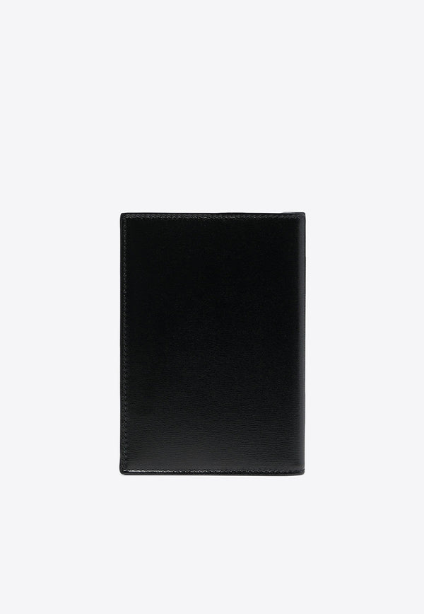 Saint Laurent Tiny Cassandre Calf Leather Wallet Black 60765902G0W_1000