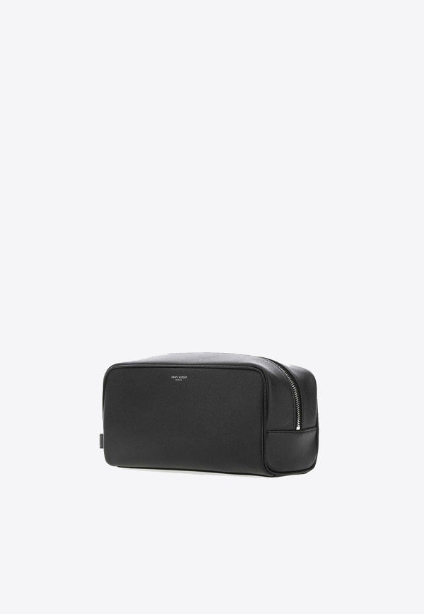 Saint Laurent Logo Stamped Pouch Bag Black 6093471GF0N_1000