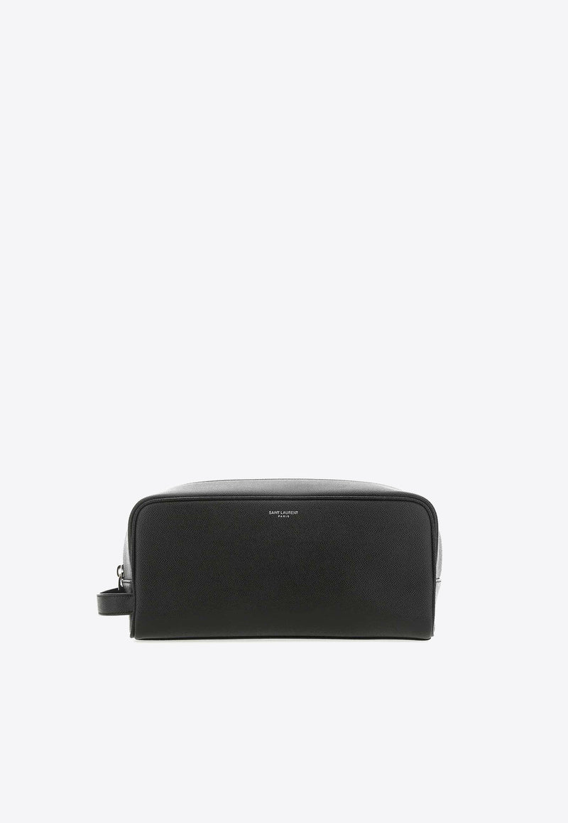 Saint Laurent Logo Stamped Pouch Bag Black 6093471GF0N_1000