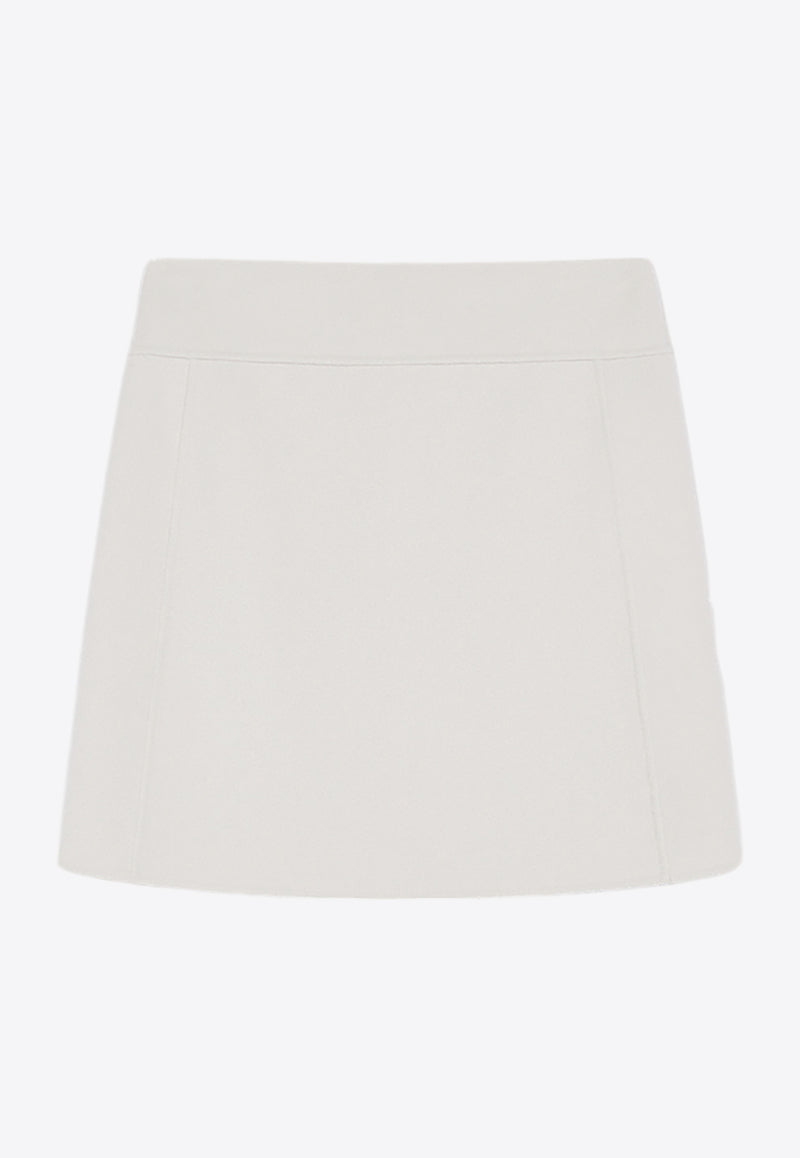 S Max Mara Ali A-line Wool Mini Skirt Gray 2429106073600ALI_011