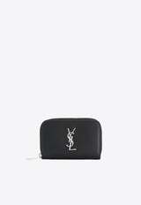 Saint Laurent Cassandre Leather Zipped Wallet Black 5354110SX0E_1000