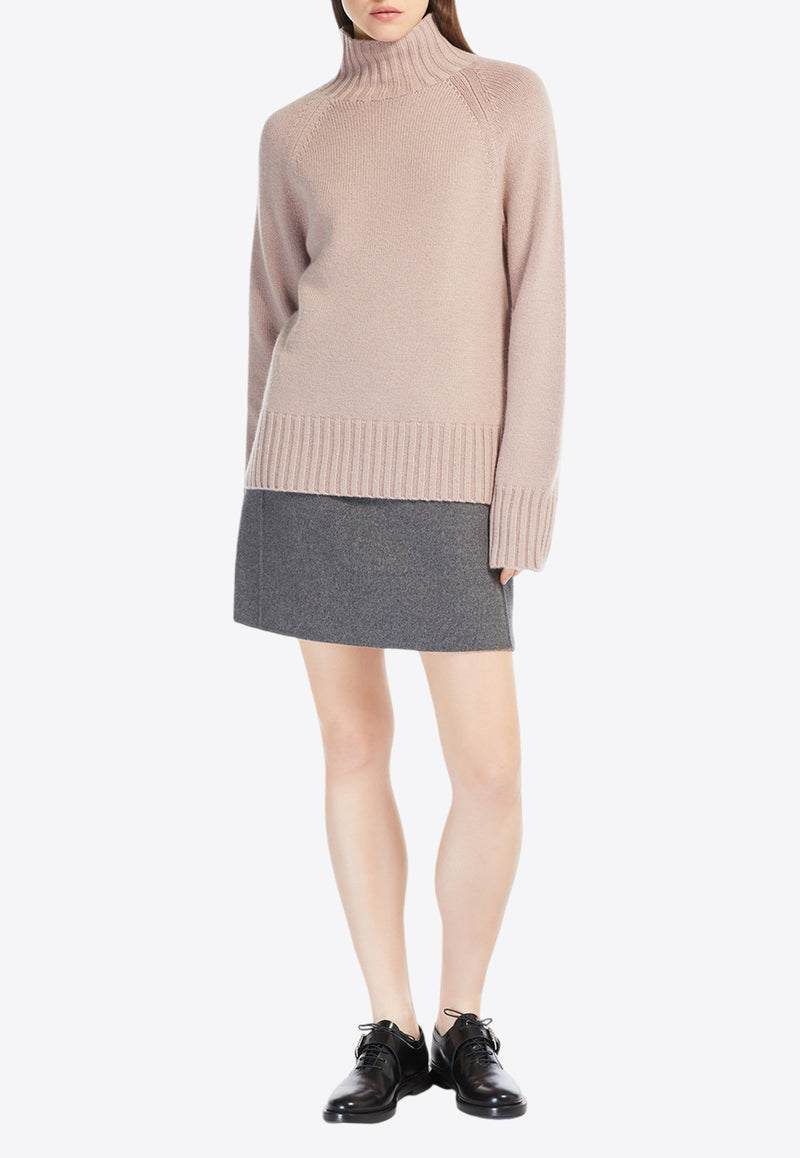 S Max Mara Ali A-line Wool Mini Skirt Gray 2429106073600ALI_023