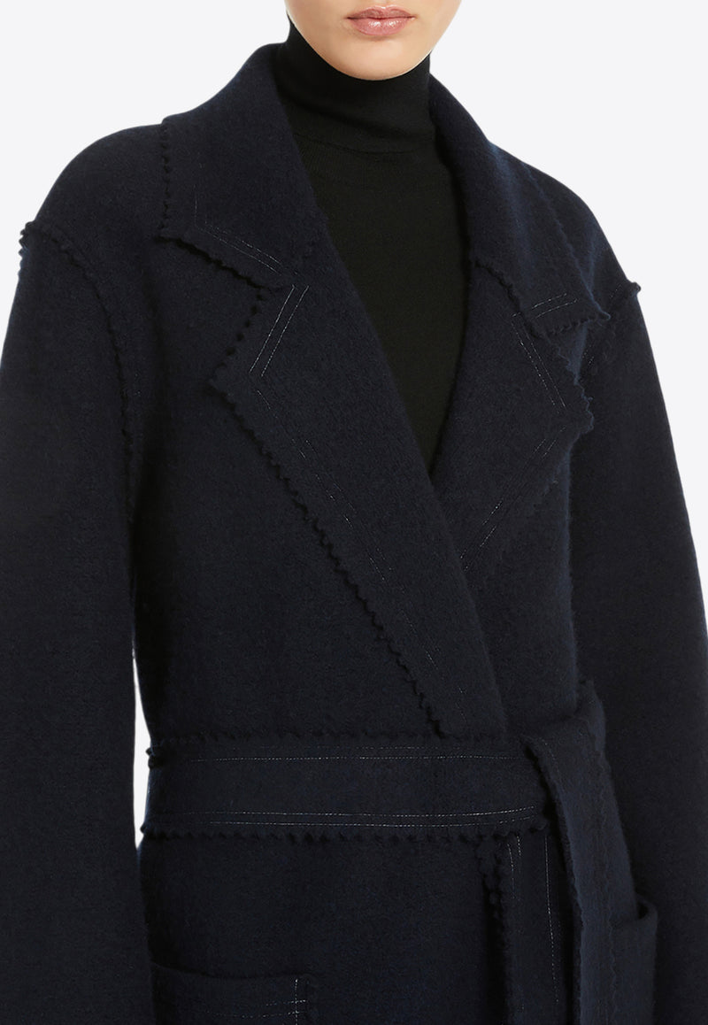 Max Mara Jene Wool-Blend Belted Coat Blue 2421316013650JENE_001