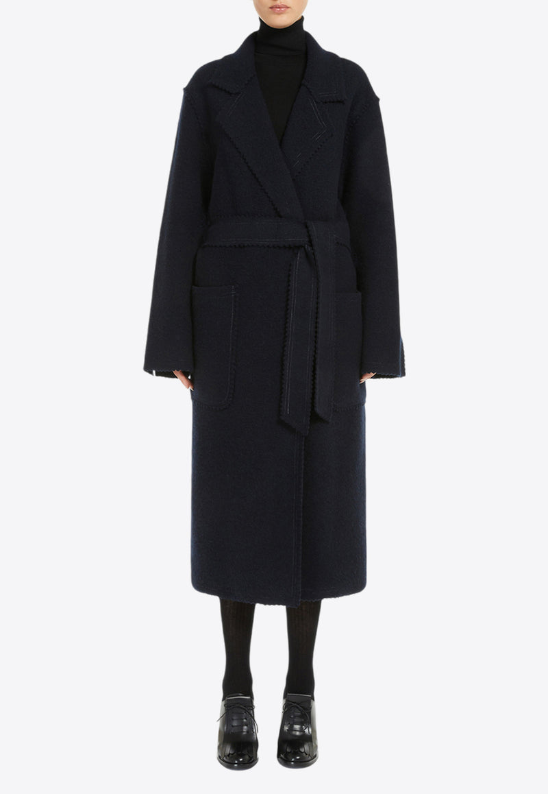 Max Mara Jene Wool-Blend Belted Coat Blue 2421316013650JENE_001