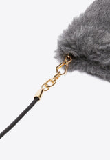 Max Mara Ombrato Teddy Mittens with Cord Gray 2424566082600OMBRATO_001