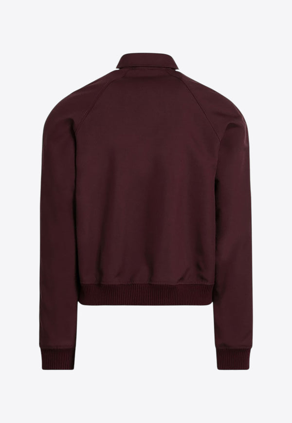 Gucci Wool-Blend Bomber Jacket Burgundy 804955ZARXT/Q_GUC-6293