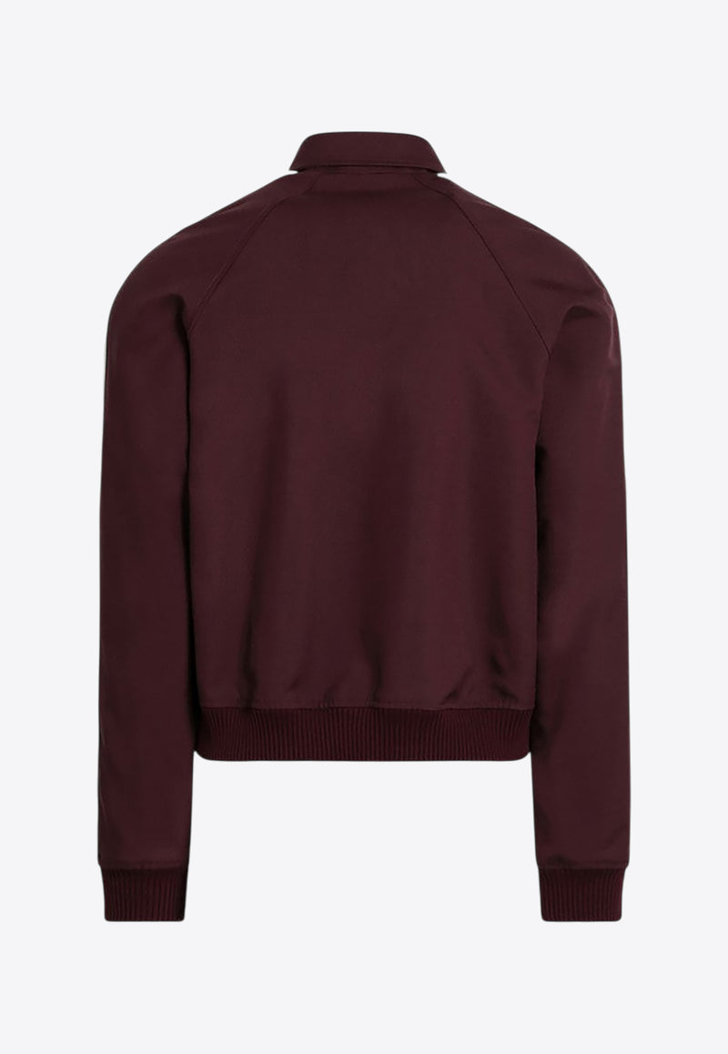 Gucci Wool-Blend Bomber Jacket Burgundy 804955ZARXT/Q_GUC-6293