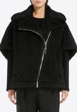 Max Mara Newmant Teddy Biker Jacket Black 2424736272600NEWMANT_008