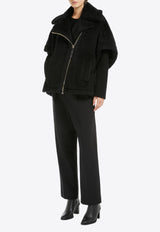 Max Mara Newmant Teddy Biker Jacket Black 2424736272600NEWMANT_008