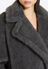 Max Mara Kadiak Double-Breasted Teddy Coat Gray 2421016313600KADIAK_001