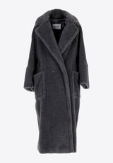 Max Mara Kadiak Double-Breasted Teddy Coat Gray 2421016313600KADIAK_001