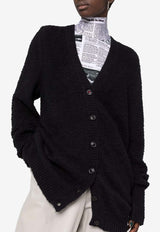 Maison Margiela Piled V-neck Cardigan Black SI0GP0002S17664_900