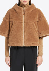 Max Mara Petalo Teddy Boxy Jacket Camel 2424736162600PETALO_001