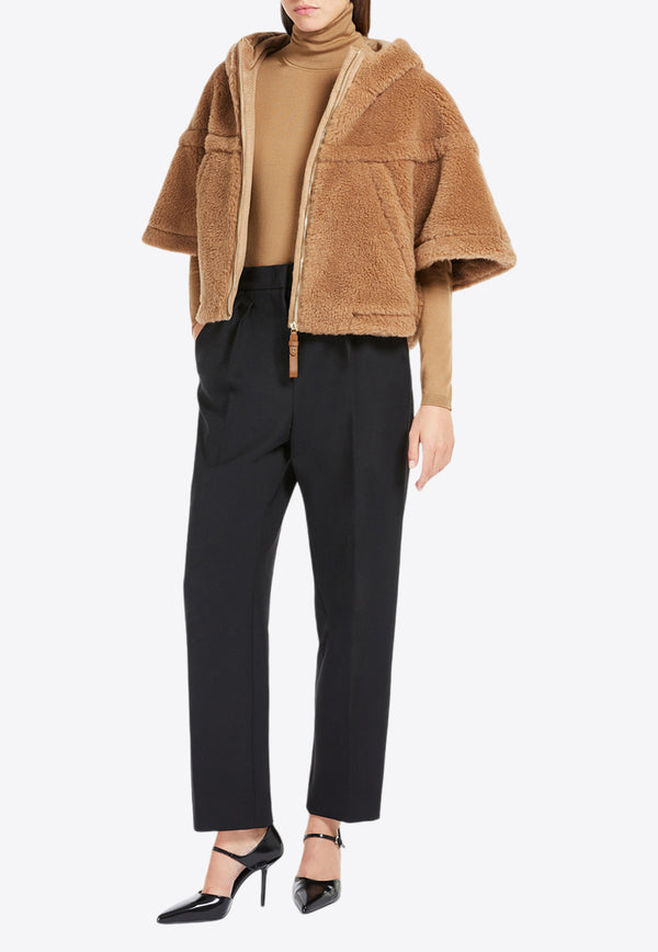 Max Mara Petalo Teddy Boxy Jacket Camel 2424736162600PETALO_001