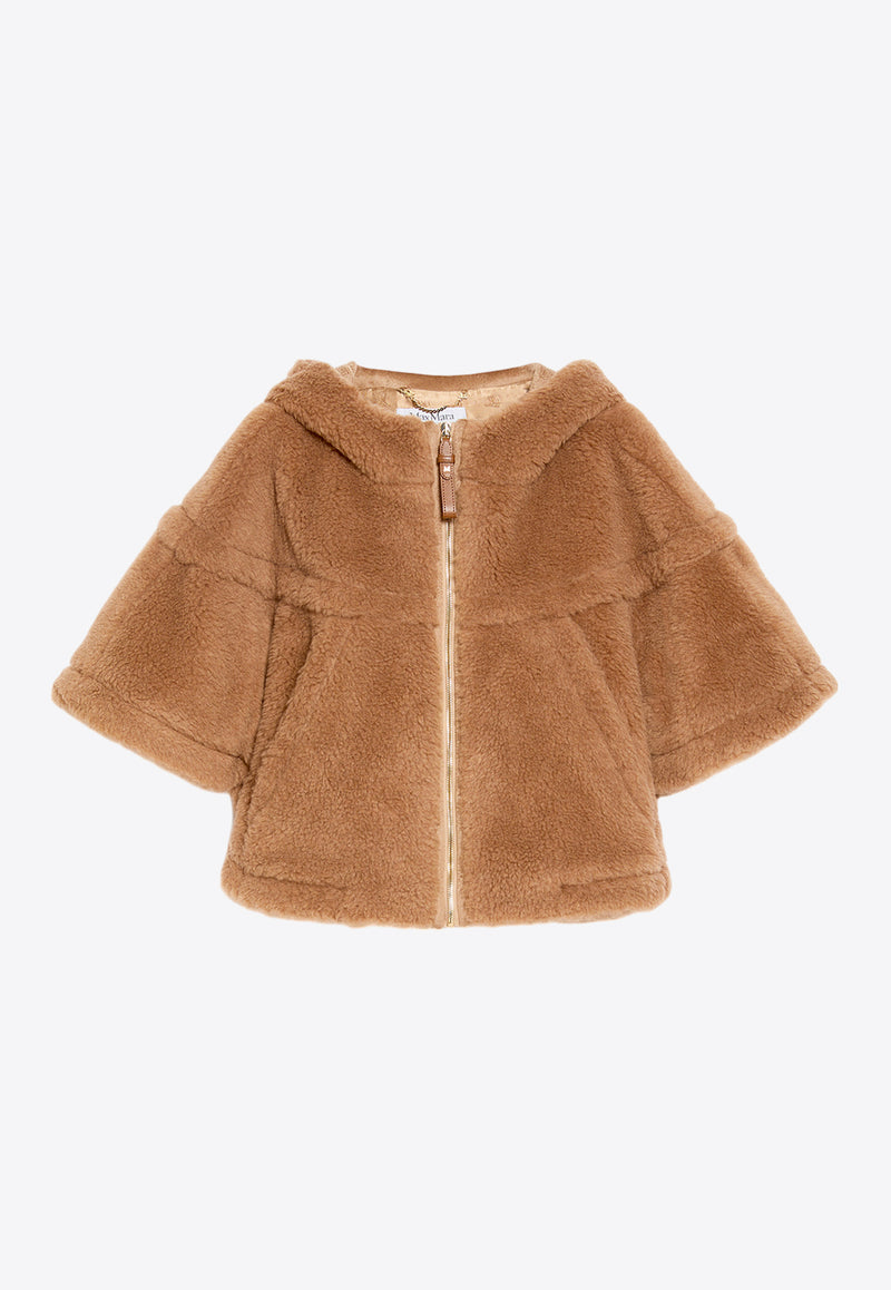 Max Mara Petalo Teddy Boxy Jacket Camel 2424736162600PETALO_001