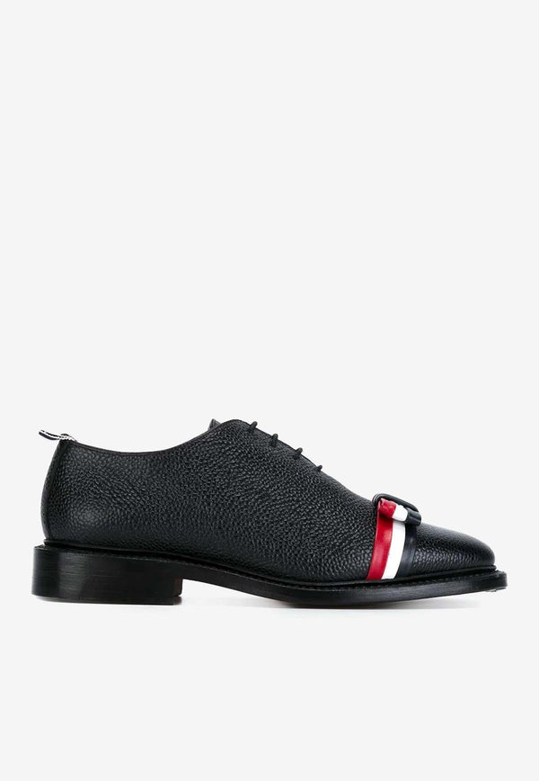 Thom Browne Striped Leather Lace-Up Shoes Black FFD012A00198_001