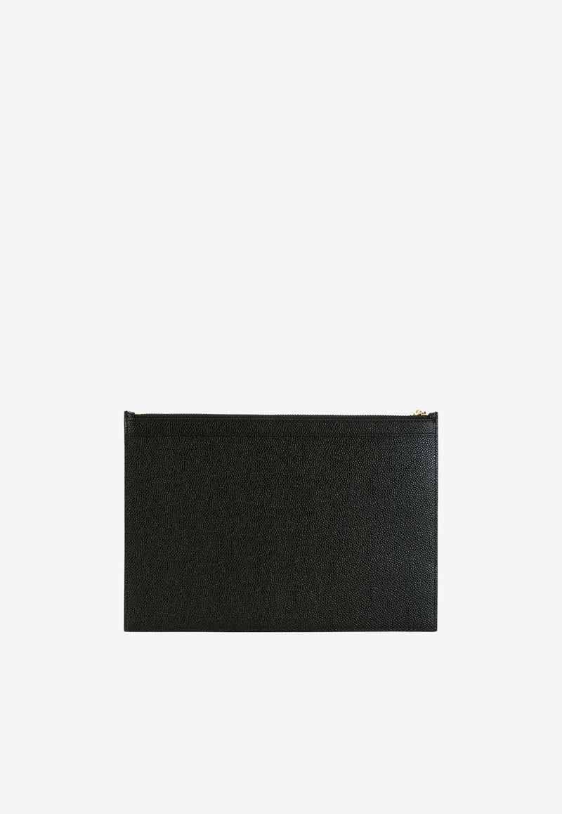 Thom Browne Small Grained Leather Document Holder Black MAC019L00198_001