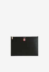 Thom Browne Small Grained Leather Document Holder Black MAC019L00198_001