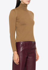 Max Mara Veloce Cashmere High-Neck Sweater Camel 2421366172650VELOCE_009