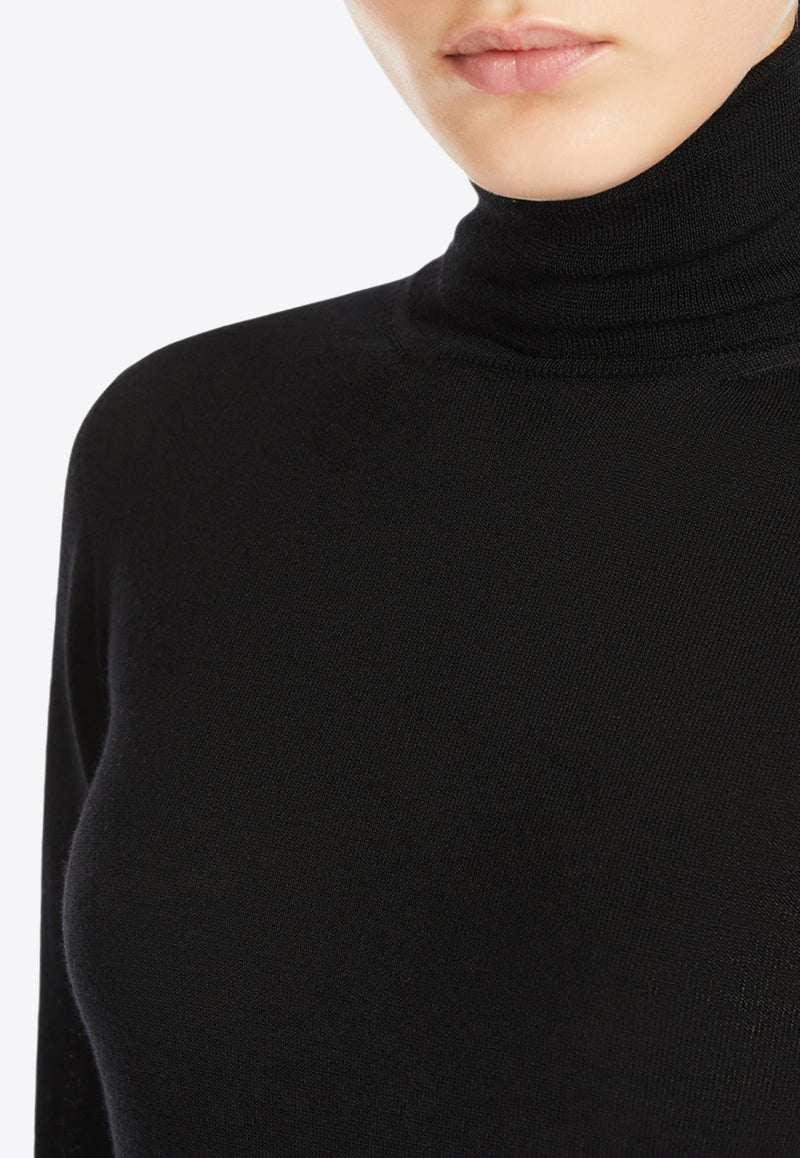 Max Mara Adda Cashmere Yarn High-Neck Sweater Black 2421366153650ADDA_002