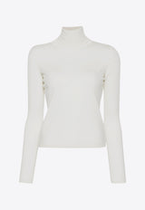 Max Mara Veloce Cashmere High-Neck Sweater White 2421366172650VELOCE_001