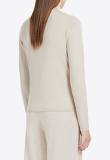 Max Mara Veloce Cashmere High-Neck Sweater Beige 2421366172650VELOCE_003