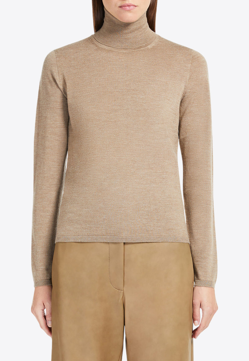 Max Mara Veloce Cashmere High-Neck Sweater Beige 2421366172650VELOCE_004