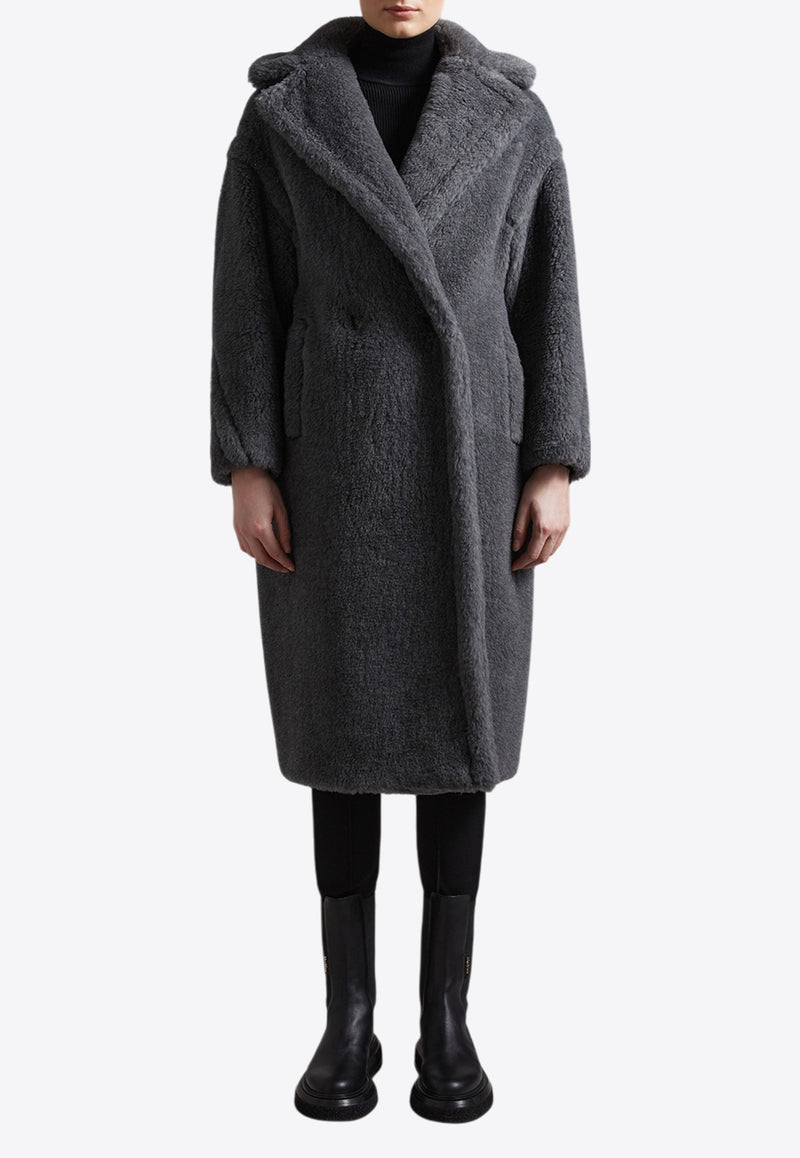 Max Mara Tedgirl Teddy Bear Wool-Blend Coat Graphite 2421016052600TEDDY1_001