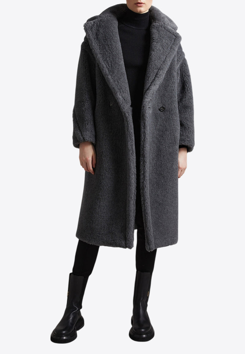 Max Mara Tedgirl Teddy Bear Wool-Blend Coat Graphite 2421016052600TEDDY1_001