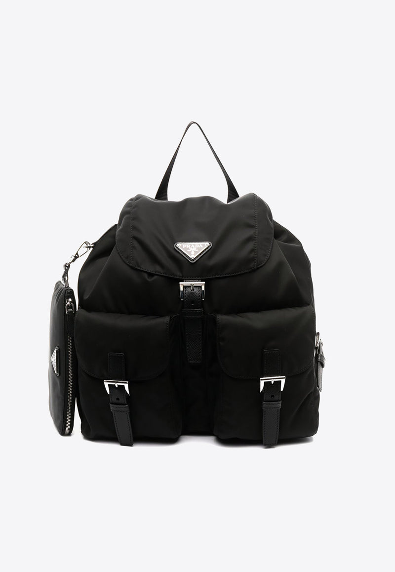 Prada Medium Re-Nylon Backpack Black 1BZ811VOTORV44_F0002