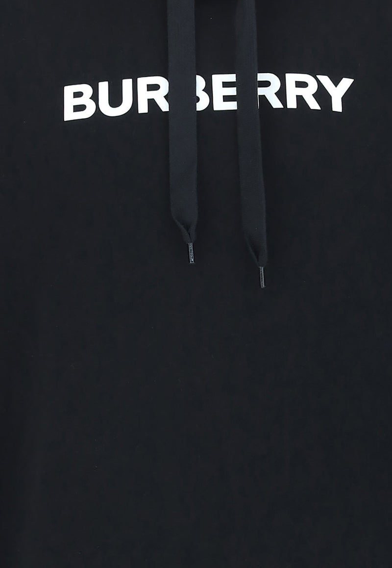 Burberry Logo Print Hooded Sweatshirt Black 8055318_128262_A1189