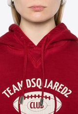 Dsquared2 Printed Cropped Hoodie Red S72GU0460S25030_307W