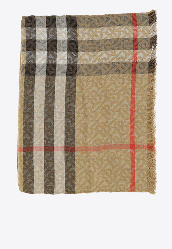 Burberry Vintage Check Wool-Blend Scarf Beige 8055872_139412_A7026