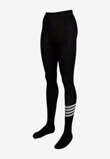 Thom Browne 4-bar Stripes Opaque Rib Tights Black FAS125AY1023_001